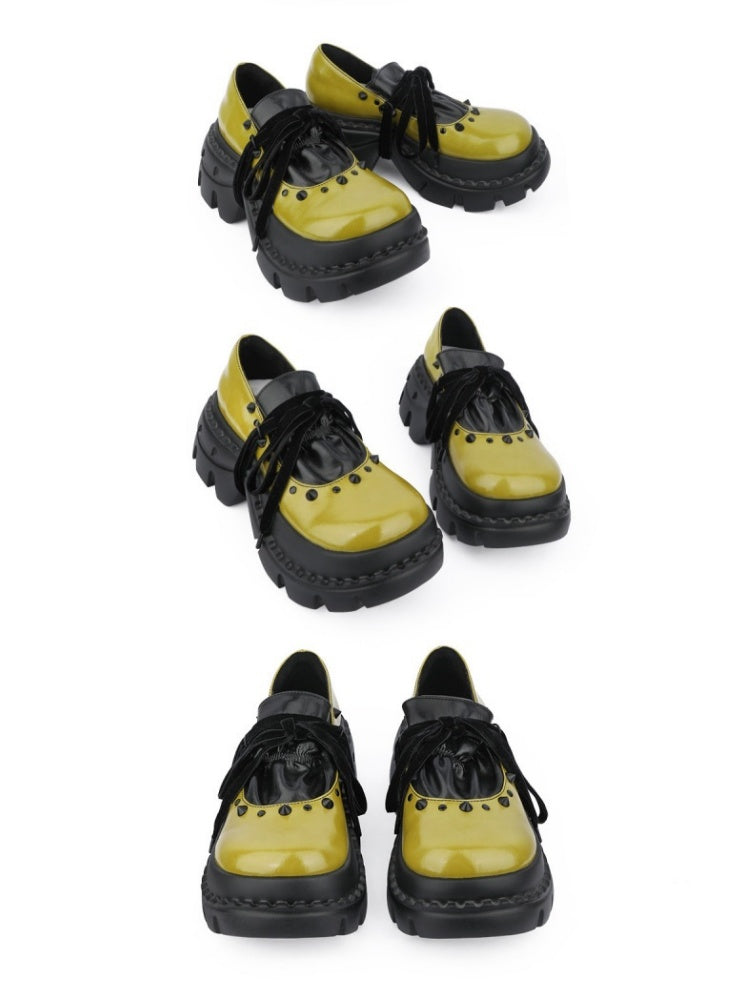 Niche Design Sweet & Edgy Mary Jane Platform Shoes【s0000015987】