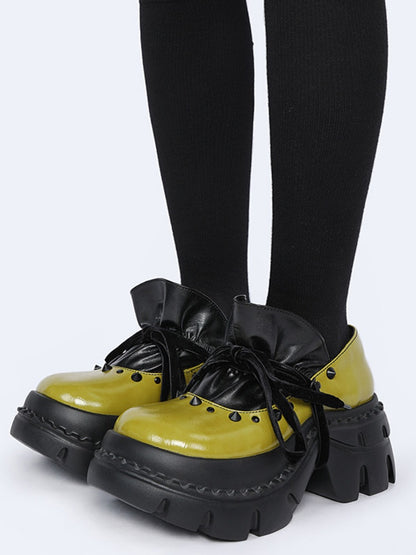 Niche Design Sweet & Edgy Mary Jane Platform Shoes【s0000015987】