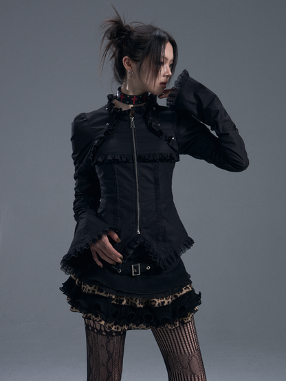Gothic Frill Zip-Up Bell Sleeves Jacket【s0000011880】
