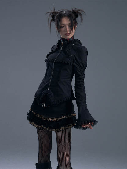 Gothic Frill Zip-Up Bell Sleeves Jacket【s0000011880】