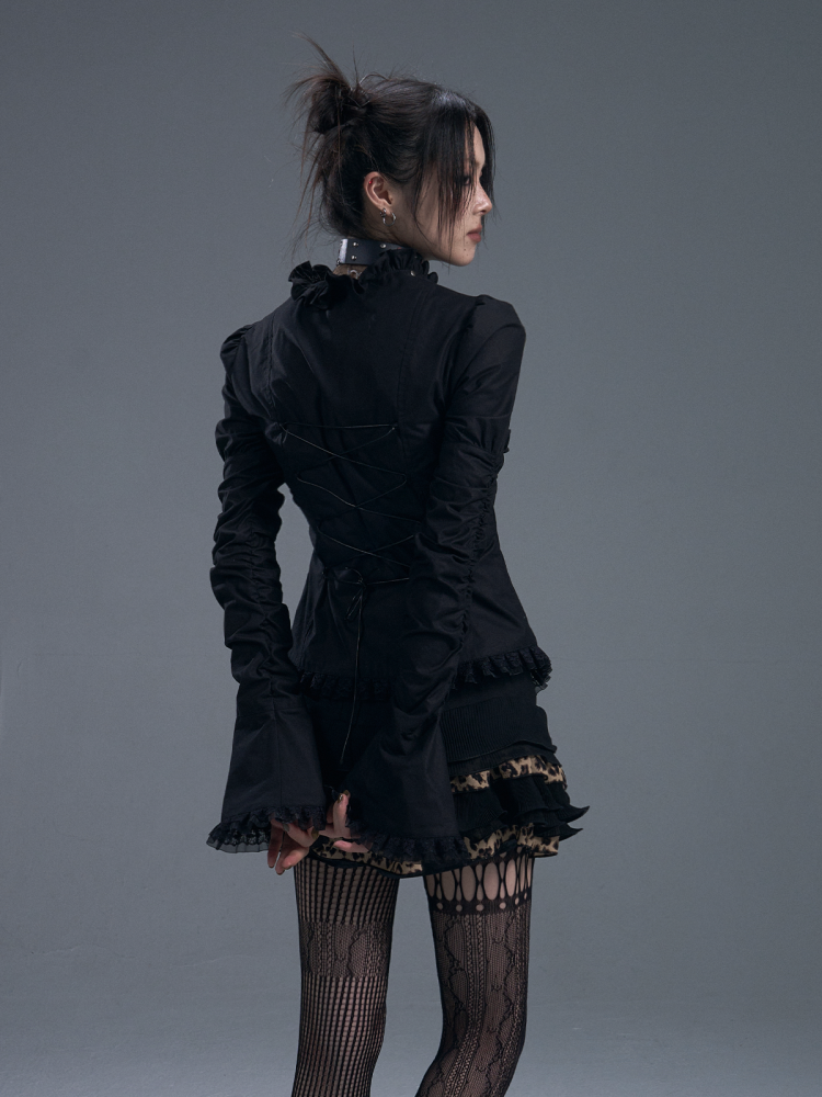 Gothic Frill Zip-Up Bell Sleeves Jacket【s0000011880】