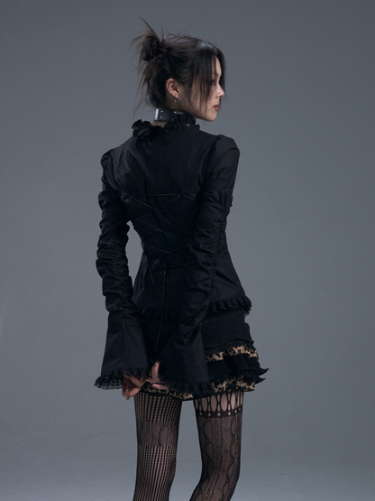 Gothic Frill Zip-Up Bell Sleeves Jacket【s0000011880】