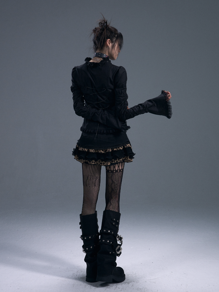 Gothic Frill Zip-Up Bell Sleeves Jacket【s0000011880】