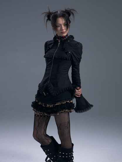 Gothic Frill Zip-Up Bell Sleeves Jacket【s0000011880】