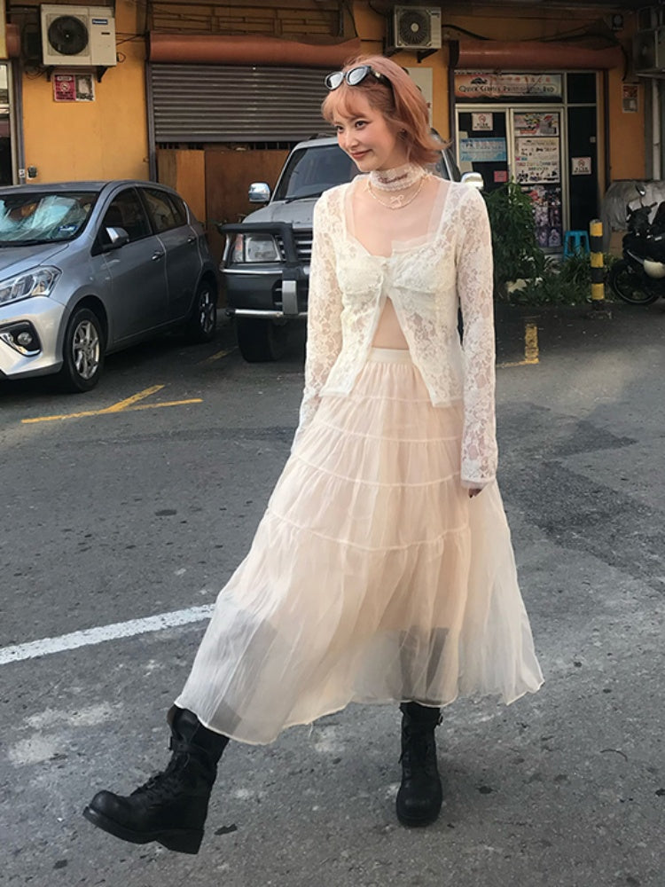 Fairy Tiered Tulle Long Skirt【s0000012127】