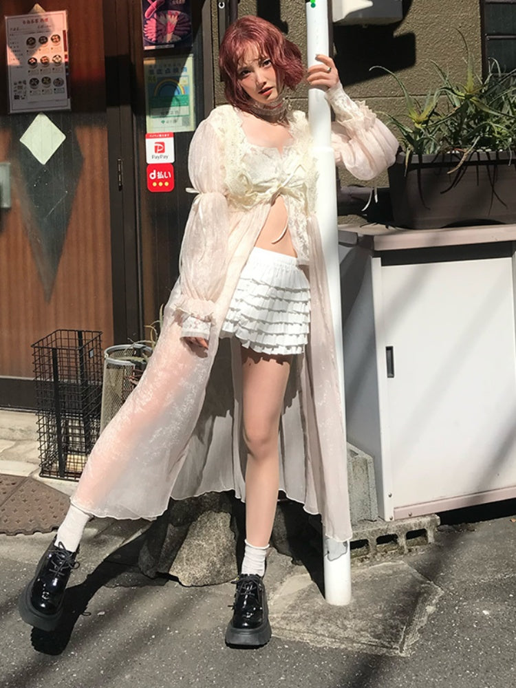 Ballerina Lace Cake Culottes Pumpkin Pants【s0000012131】