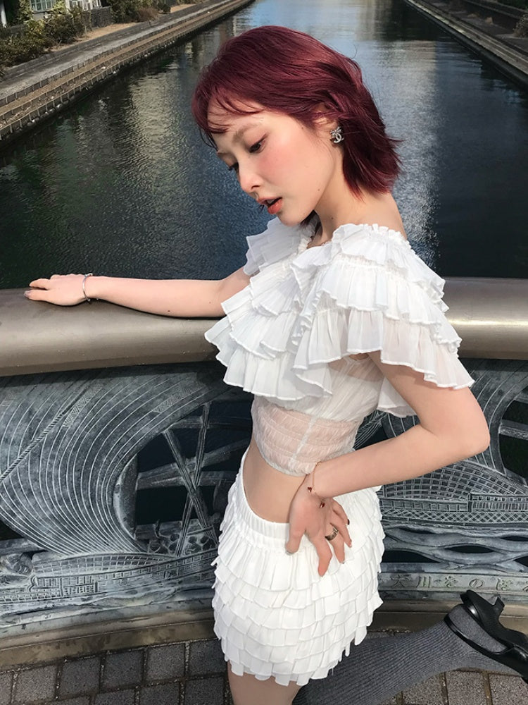 Ballerina Lace Cake Culottes Pumpkin Pants【s0000012131】