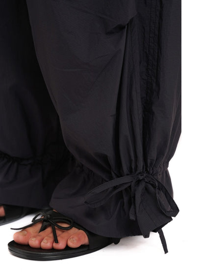 Outdoor Waistband Adjustable Ribbon Hem Shirred Casual Pants【s0000012719】
