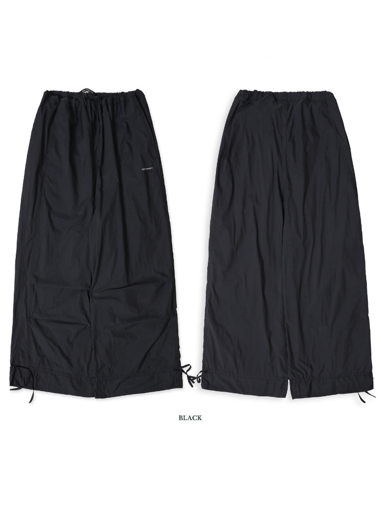Outdoor Waistband Adjustable Ribbon Hem Shirred Casual Pants【s0000012719】