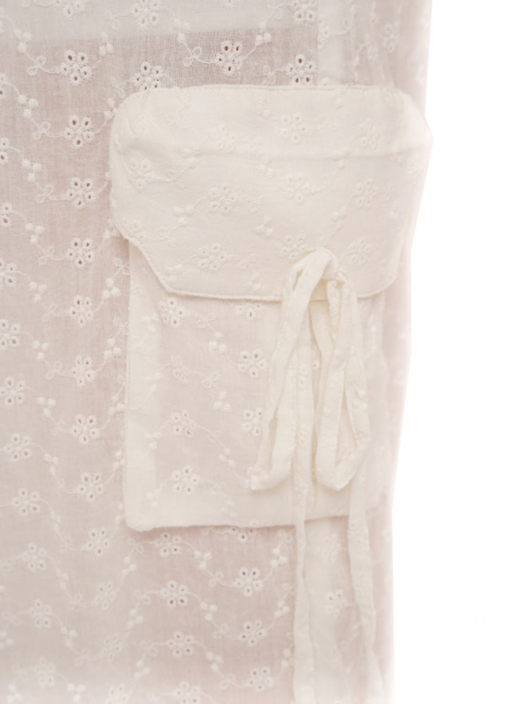 Cotton Jacquard Texture Cool Breathable Waistband Lace Pants【s0000012721】