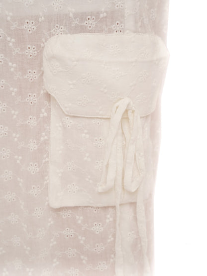 Cotton Jacquard Texture Cool Breathable Waistband Lace Pants【s0000012721】