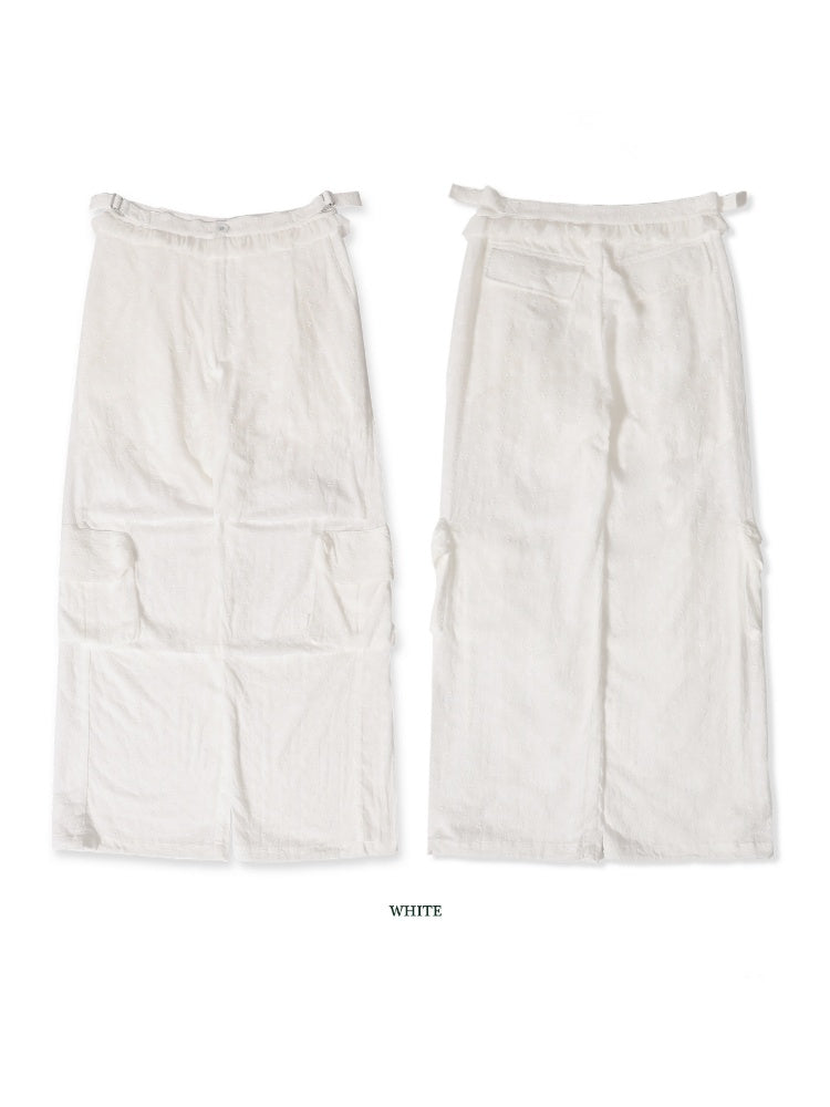 Cotton Jacquard Texture Cool Breathable Waistband Lace Pants【s0000012721】