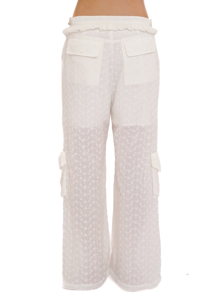 Cotton Jacquard Texture Cool Breathable Waistband Lace Pants【s0000012721】