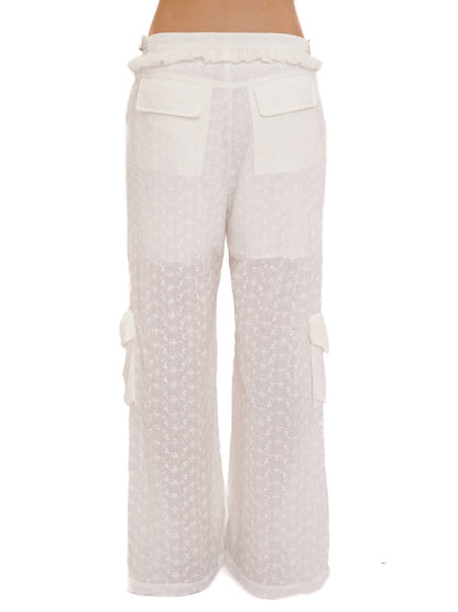 Cotton Jacquard Texture Cool Breathable Waistband Lace Pants【s0000012721】