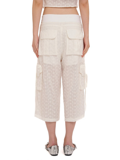 Cotton Jacquard Texture Cool Breathable Waistband Lace Pants【s0000012721】