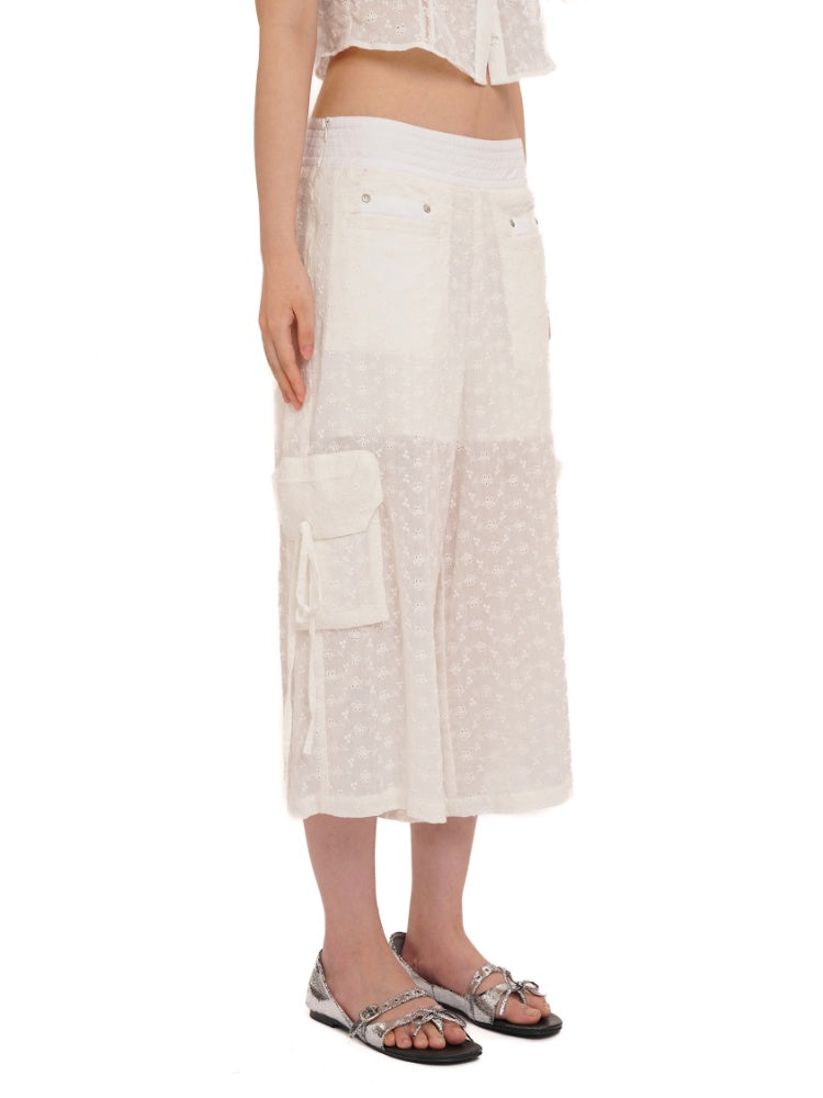 Cotton Jacquard Texture Cool Breathable Waistband Lace Pants【s0000012721】