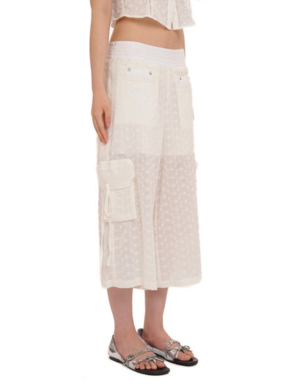 Cotton Jacquard Texture Cool Breathable Waistband Lace Pants【s0000012721】