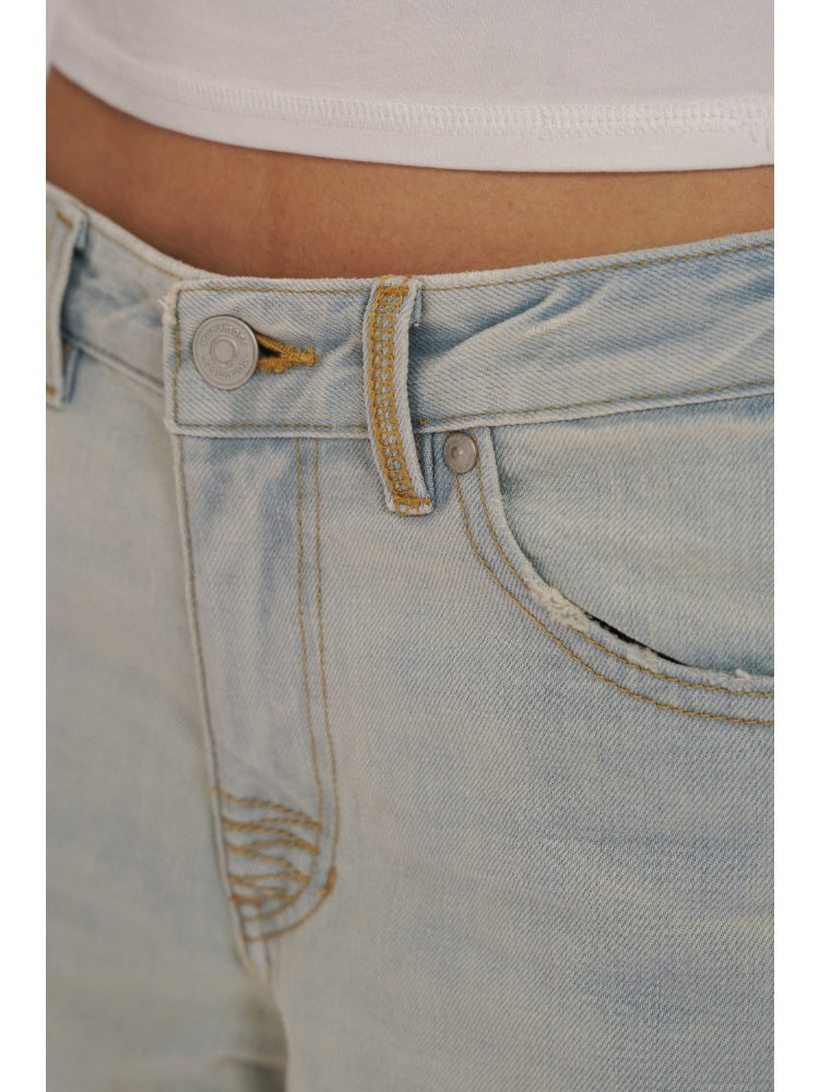 Summer Refreshing Vintage Distressed Creased Loose Denim Pants Half/Long【s0000012731】