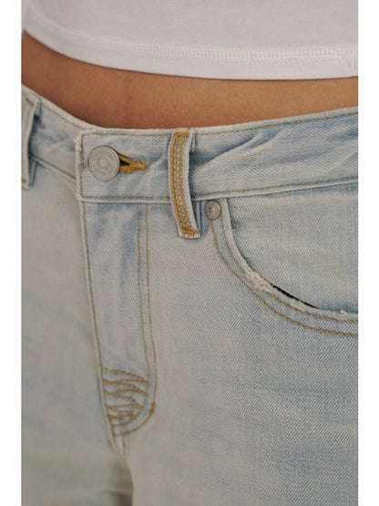 Summer Refreshing Vintage Distressed Creased Loose Denim Pants Half/Long【s0000012731】