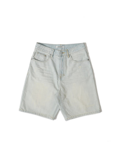 Summer Refreshing Vintage Distressed Creased Loose Denim Pants Half/Long【s0000012731】