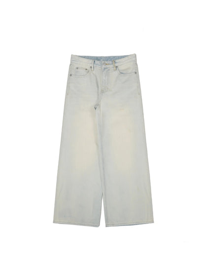 Summer Refreshing Vintage Distressed Creased Loose Denim Pants Half/Long【s0000012731】