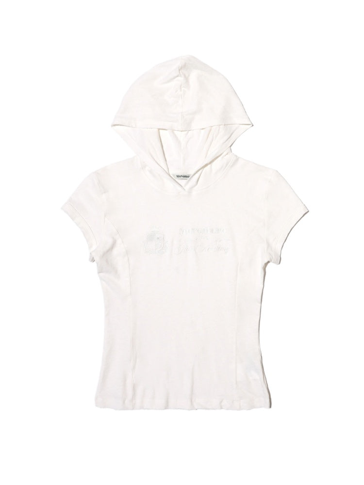 Breathable Light Weight Linen Antique Embroidery Hooded Short-Sleeved Tops【s0000012741】