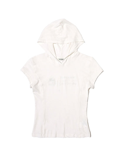 Breathable Light Weight Linen Antique Embroidery Hooded Short-Sleeved Tops【s0000012741】