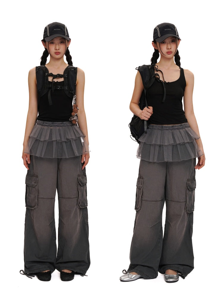 Solid Color Lace Ribbon Casual Lazy Camisole【s0000012746】