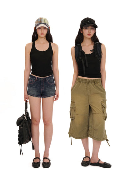 Solid Color Lace Ribbon Casual Lazy Camisole【s0000012746】
