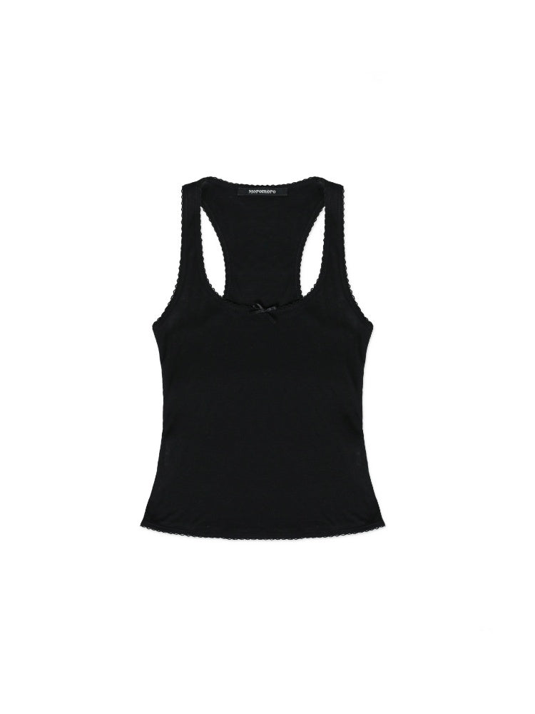 Solid Color Lace Ribbon Casual Lazy Camisole【s0000012746】