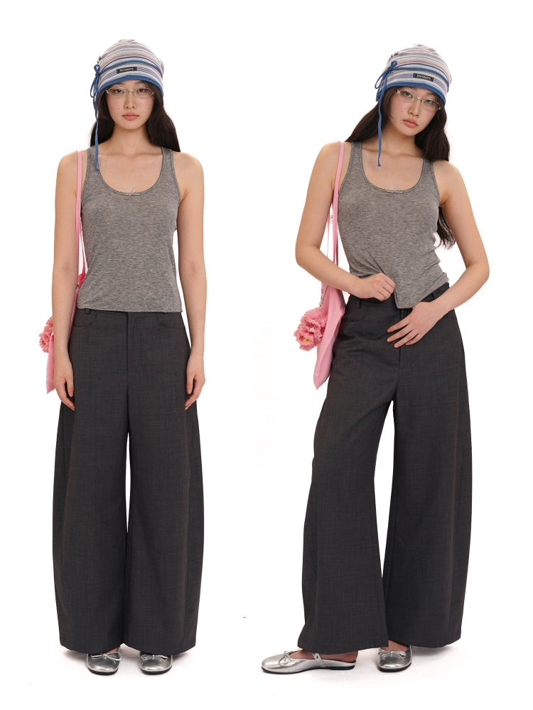 Solid Color Lace Ribbon Casual Lazy Camisole【s0000012746】