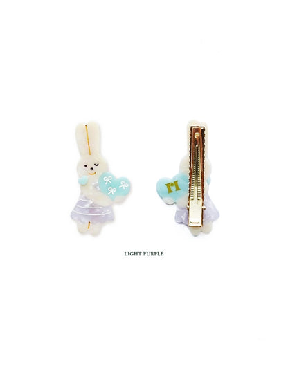 Dream Series Cute Ribbon Acetate Handmade Bunny Hairpin【s0000012748】