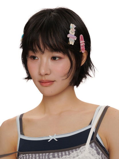 Dream Series Cute Ribbon Acetate Handmade Bunny Hairpin【s0000012748】