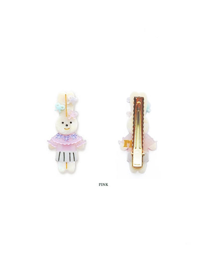 Dream Series Cute Ribbon Acetate Handmade Bunny Hairpin【s0000012748】