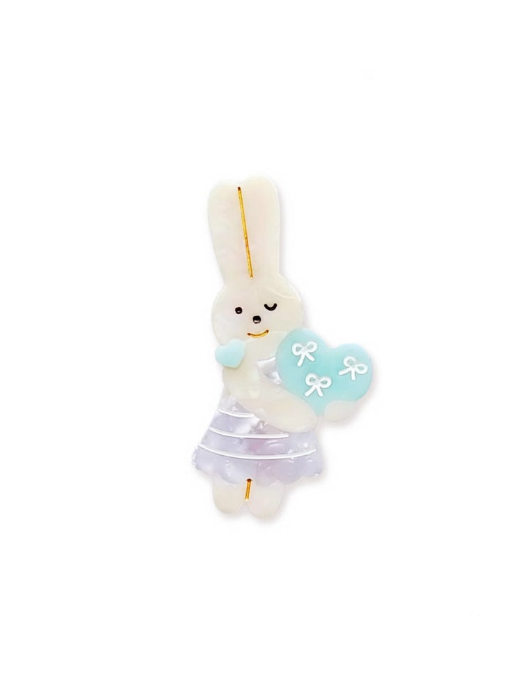 Dream Series Cute Ribbon Acetate Handmade Bunny Hairpin【s0000012748】