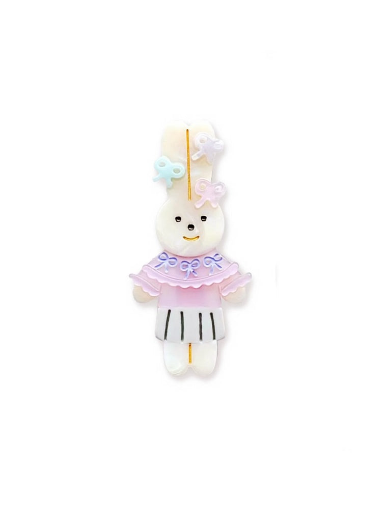 Dream Series Cute Ribbon Acetate Handmade Bunny Hairpin【s0000012748】