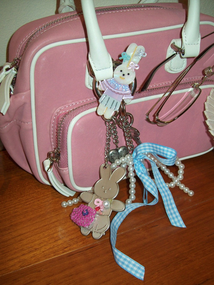 Dream Series Cute Ribbon Acetate Handmade Bunny Hairpin【s0000012748】