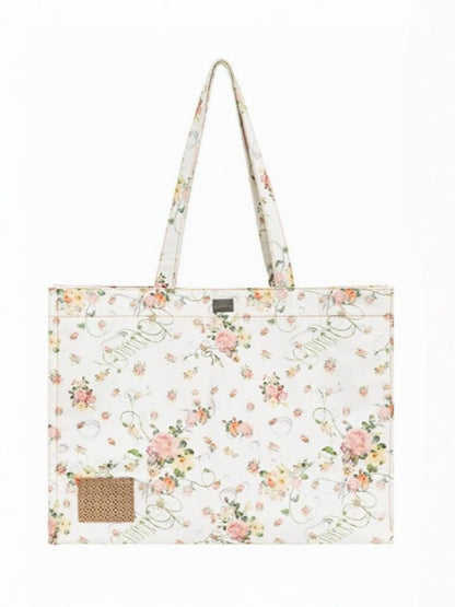 Classic Floral Printed All Over Large Capacity Tote Bag【s0000012881】