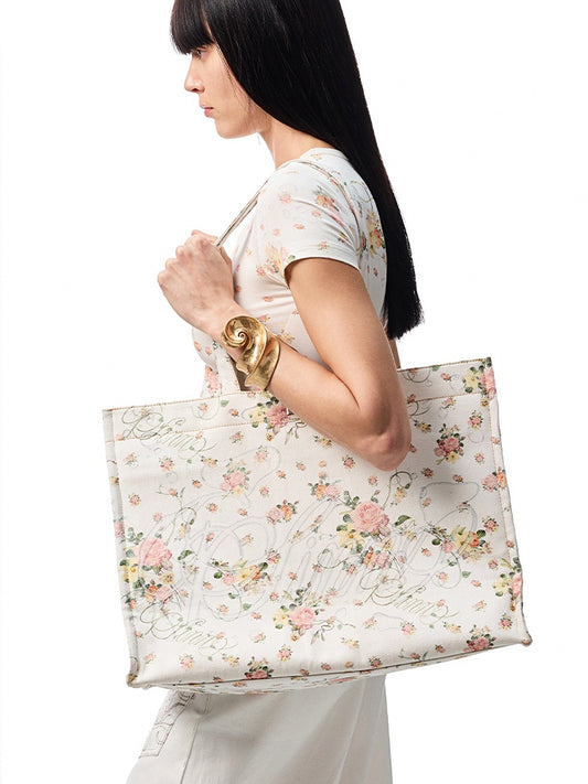 Classic Floral Printed All Over Large Capacity Tote Bag【s0000012881】