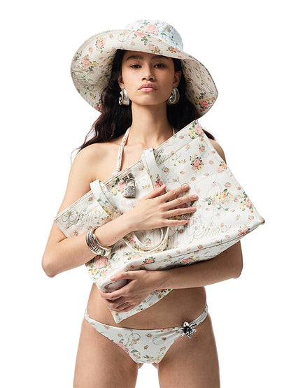 Classic Floral Printed All Over Large Capacity Tote Bag【s0000012881】