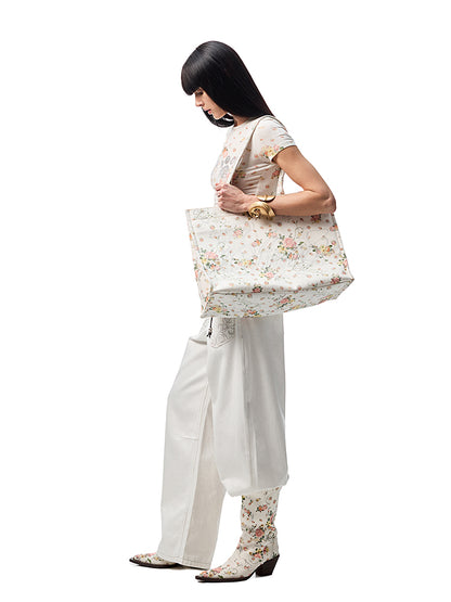 Classic Floral Printed All Over Large Capacity Tote Bag【s0000012881】