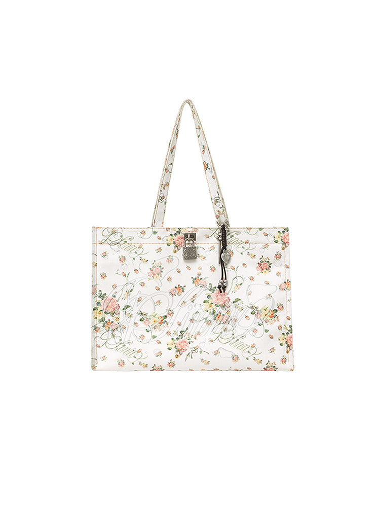 Classic Floral Printed All Over Large Capacity Tote Bag【s0000012881】