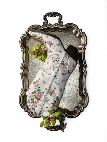 Floral Canvas Mid Calf Western Riding Boots【s0000012882】