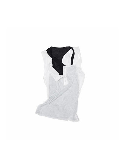 Double Layer Faux Two Piece Color Blocking Vest【s0000012898】