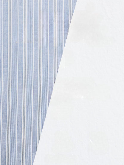 Middle Sleeve Loose Drop Shoulder Shirt/Bud Stripe Skirt【s0000012901】