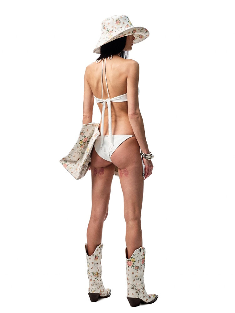 Jacquard Halter Tie Bikini【s0000012903】