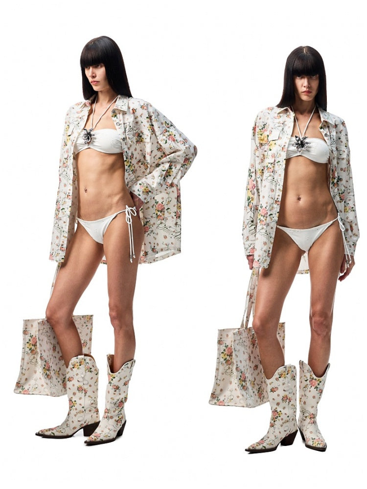 Jacquard Halter Tie Bikini【s0000012903】
