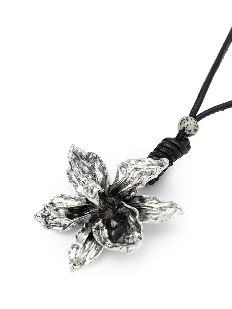Metallic Flower Adjustable Long Necklace【s0000012904】