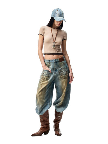 Faux Two Piece Color Blocking Slightly Sheer Short Sleeve T-Shirt 【s0000012890】