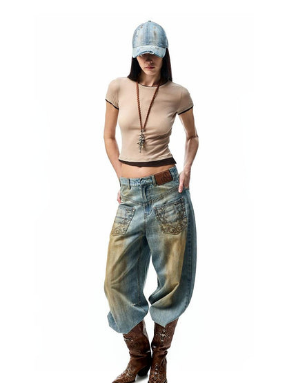 Faux Two Piece Color Blocking Slightly Sheer Short Sleeve T-Shirt 【s0000012890】